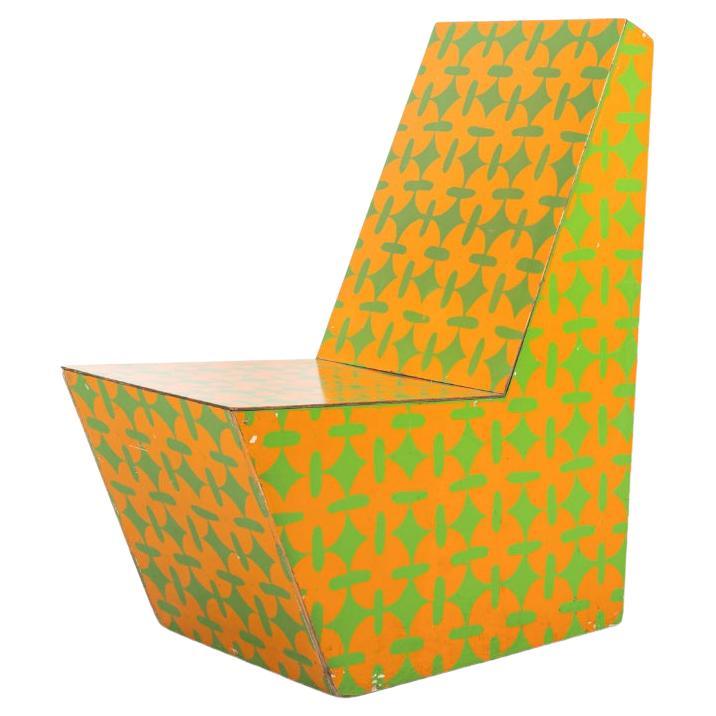 Painted Plywood Chair by Bill Bell For Sale