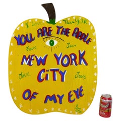 Painted Plywood Cutout by Benny Carter You Are the Apple of My Eye New York City