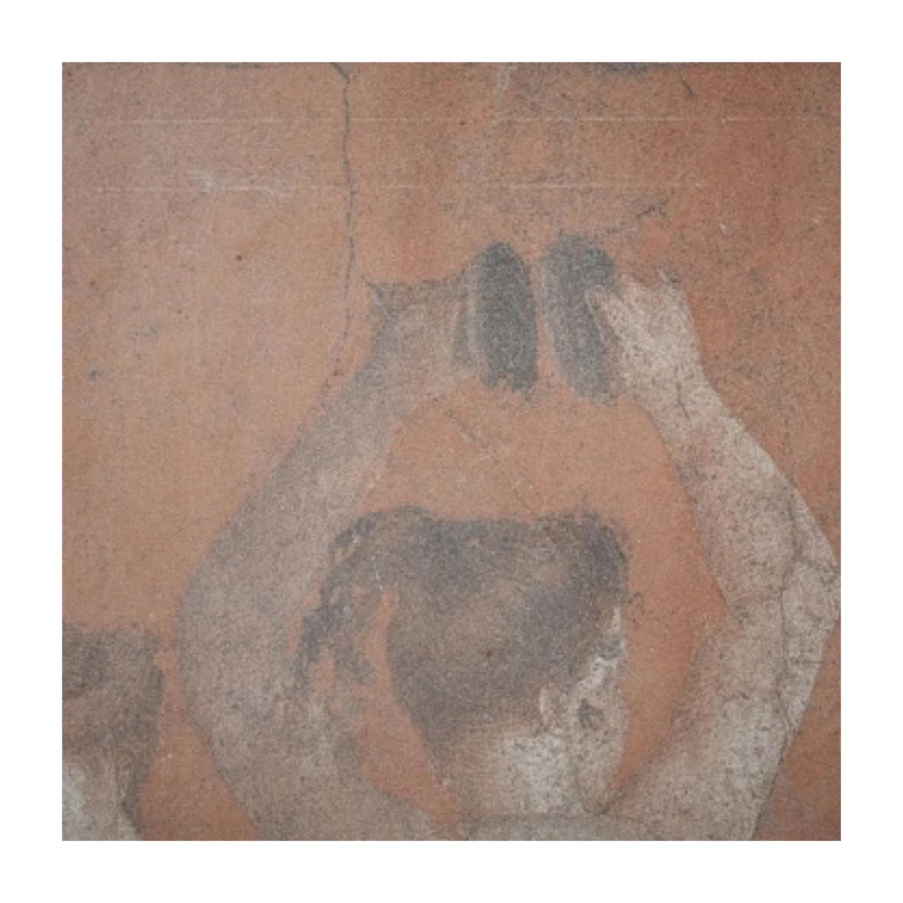 Pannello di affresco dipinto di Pompei su tela In condizioni buone in vendita a Los Angeles, CA