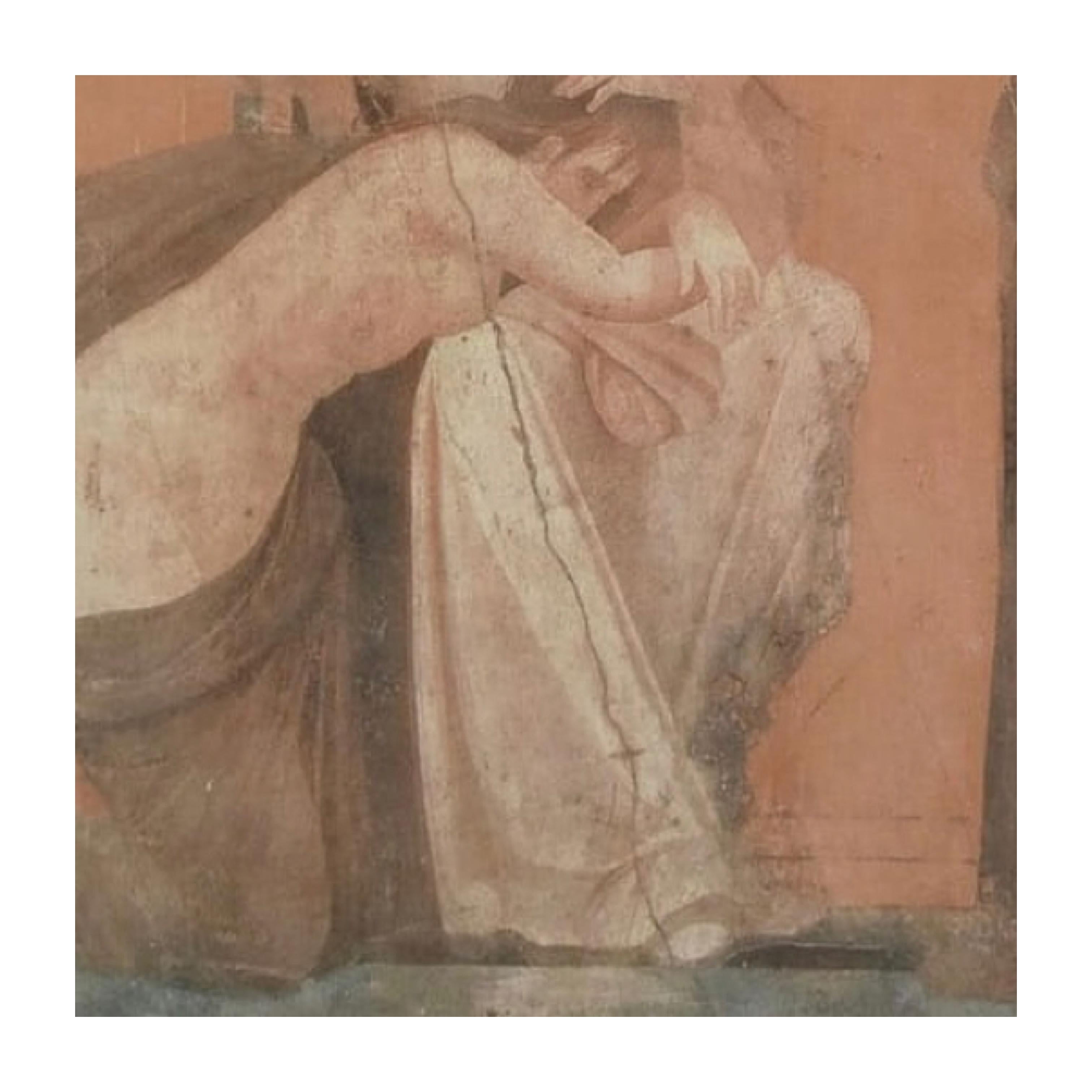 Tela Pannello di affresco dipinto di Pompei su tela in vendita
