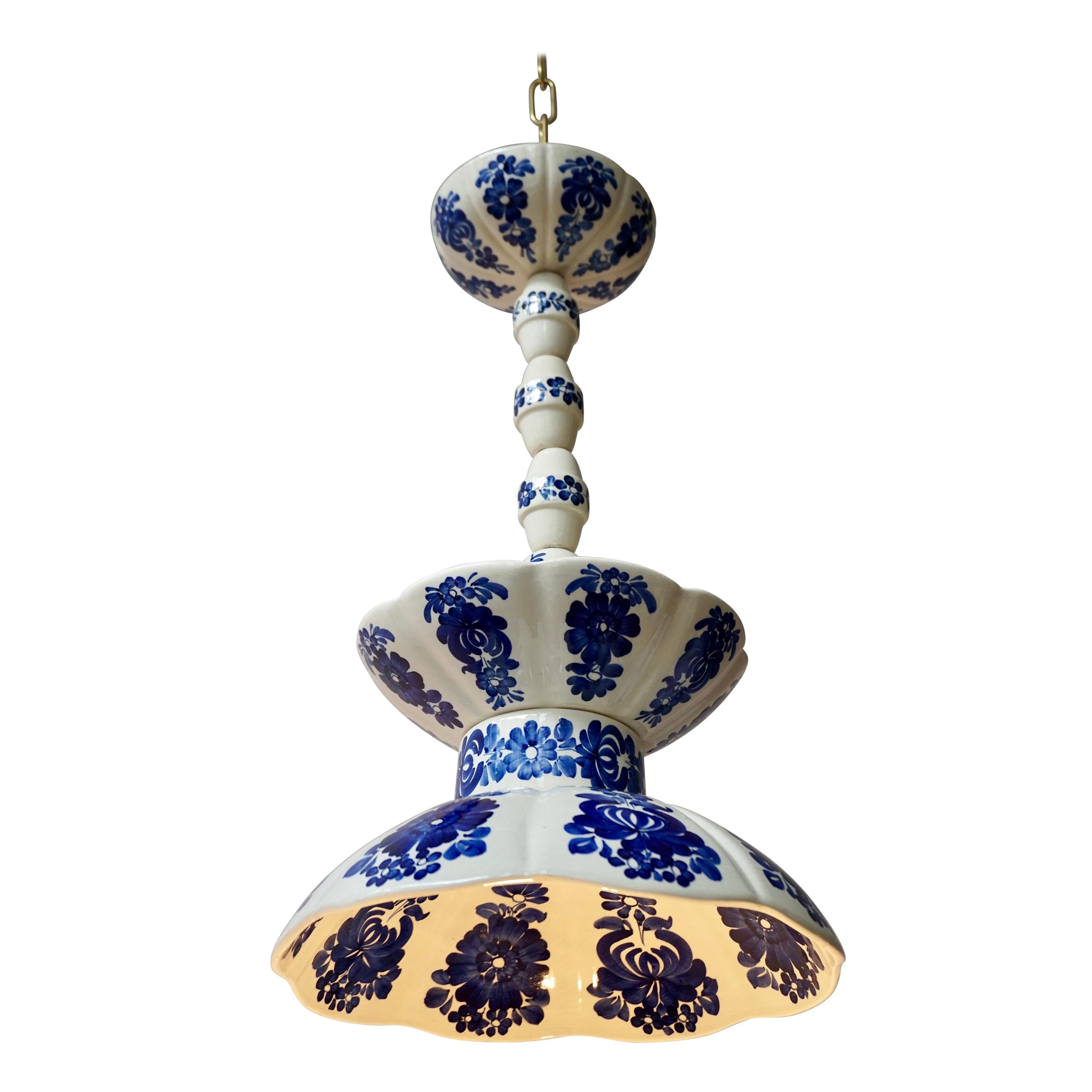 Painted Porcelain Pendant Light