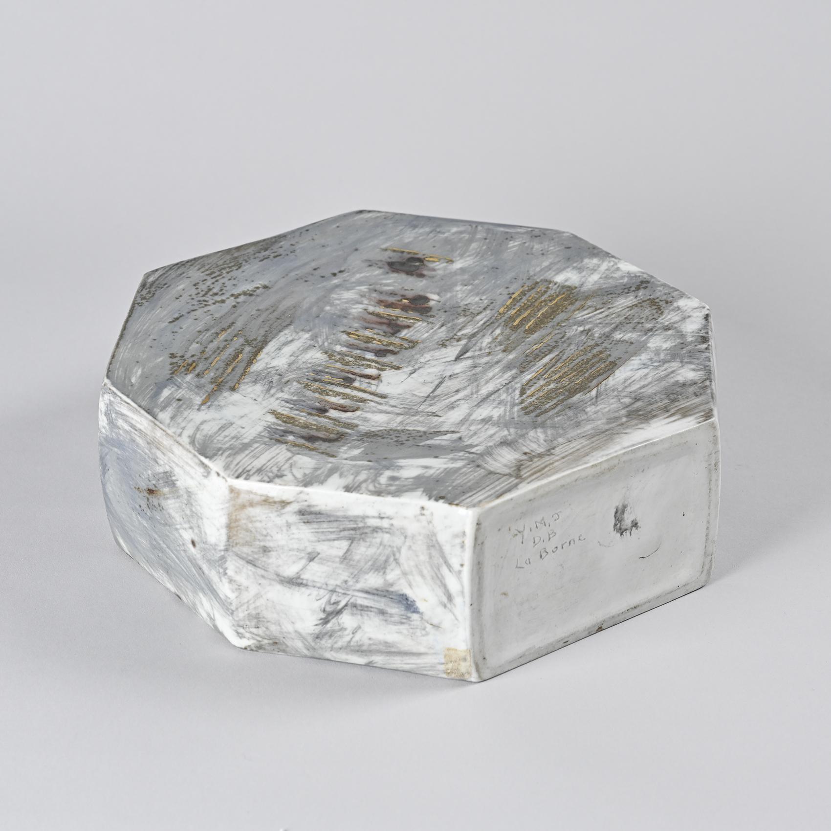 Vase en porcelaine peinte, atelier de La Borne, France, vers 1990 en vente 4