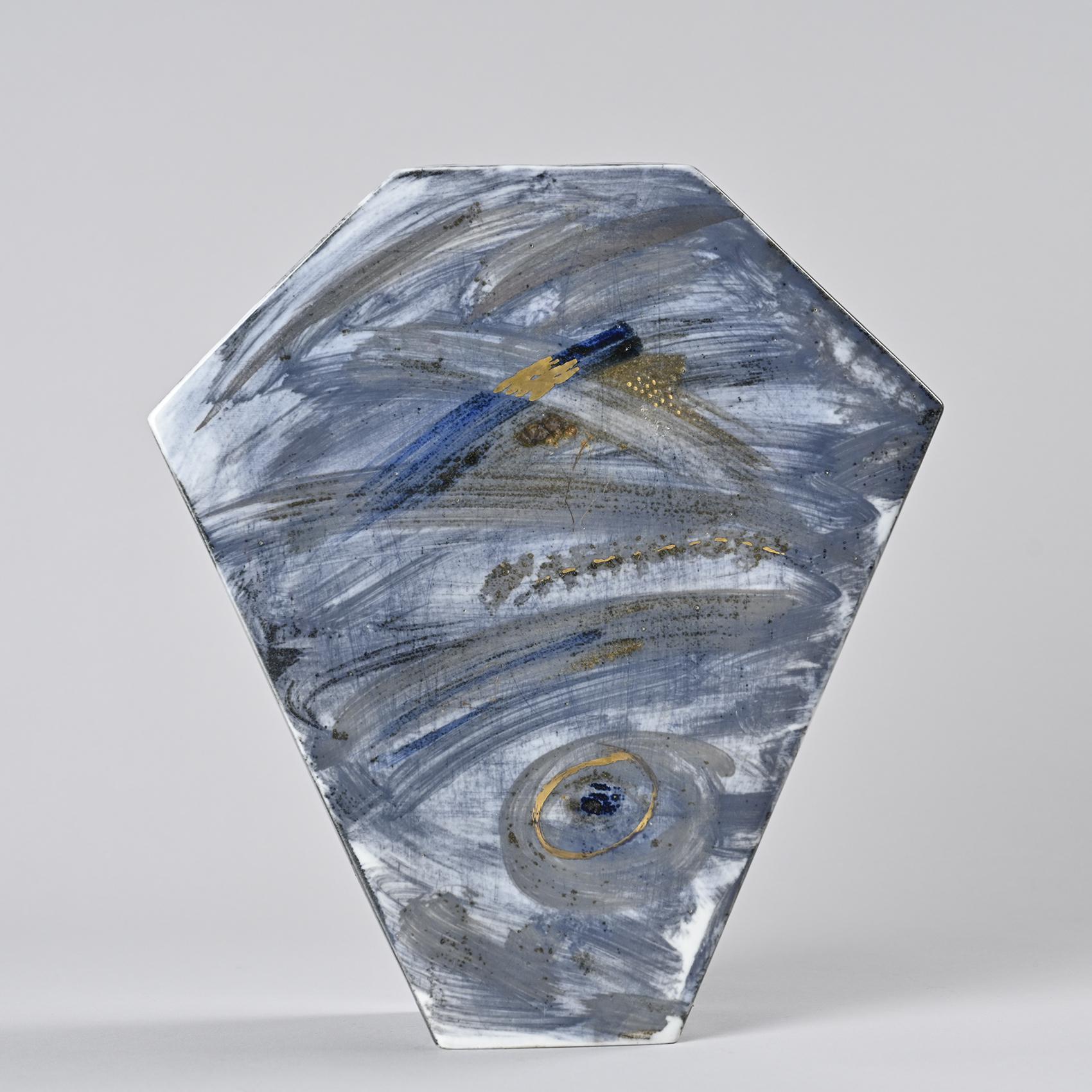 Vaso in porcellana dipinta, laboratorio La Borne, Francia, circa 1990 in vendita 5