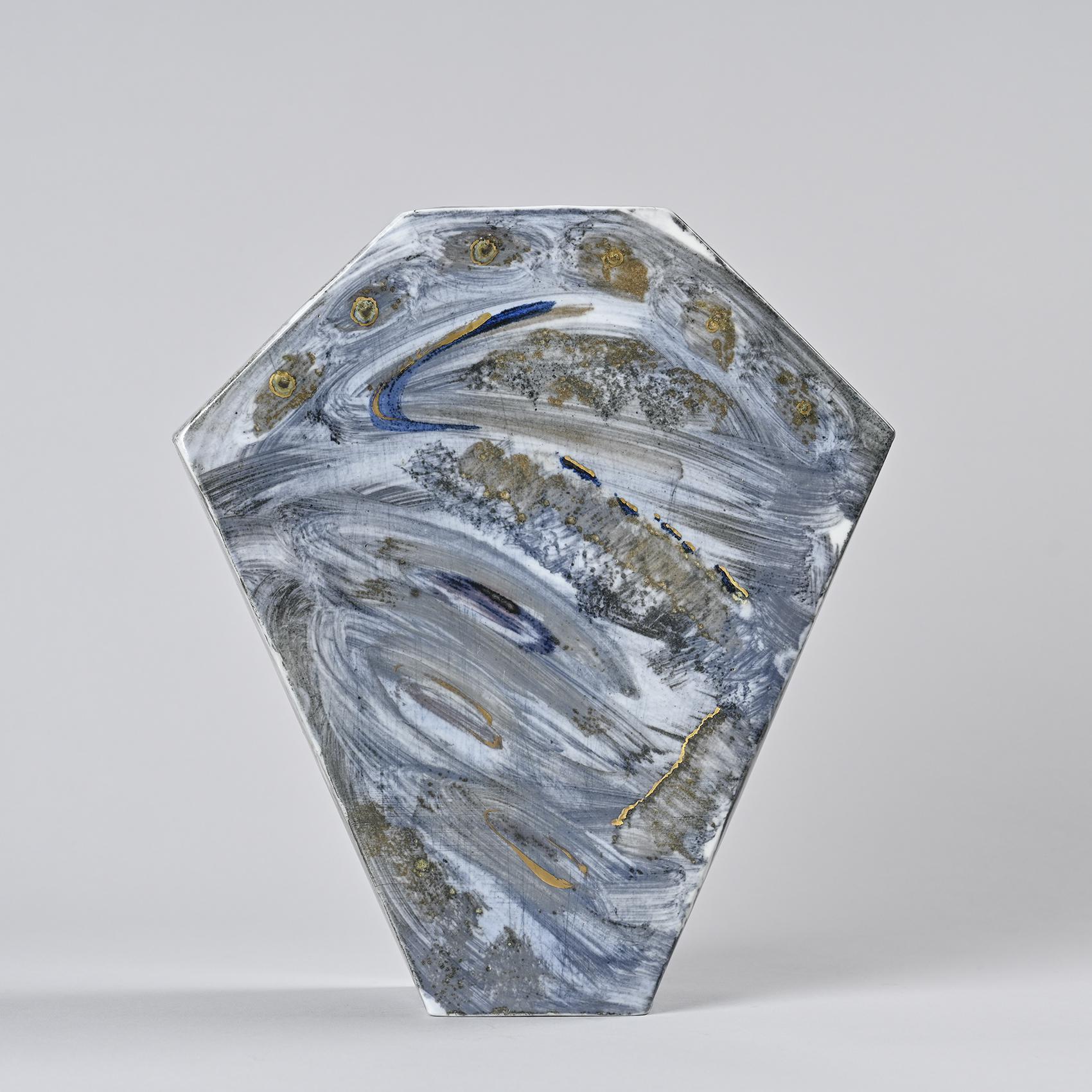 XX secolo Vaso in porcellana dipinta, laboratorio La Borne, Francia, circa 1990 in vendita