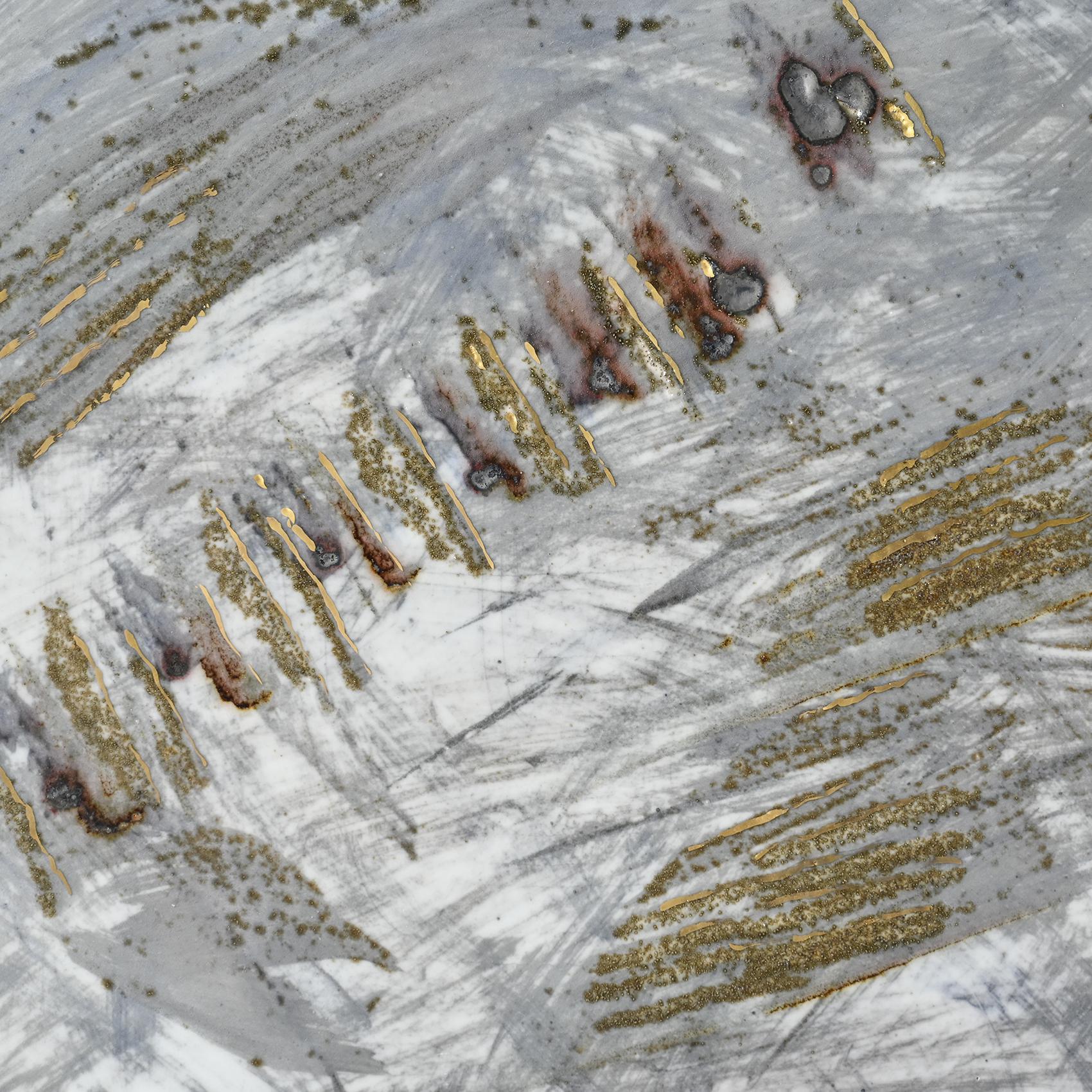 Vase en porcelaine peinte, atelier de La Borne, France, vers 1990 en vente 2