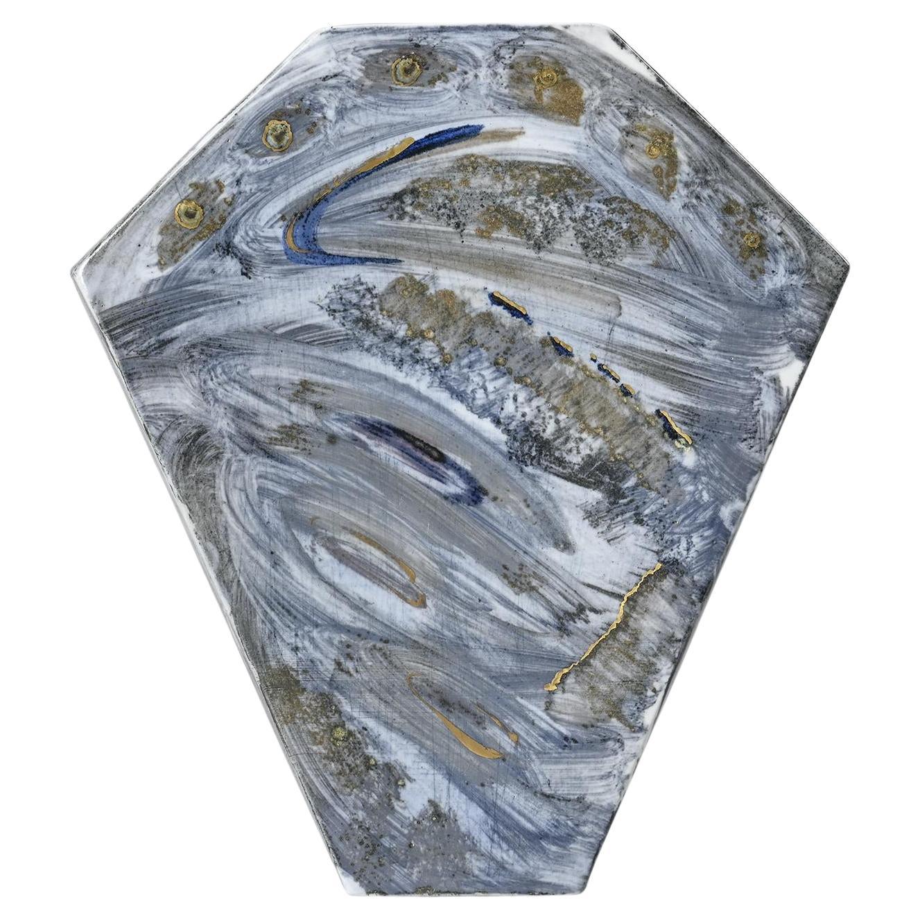 Vaso in porcellana dipinta, laboratorio La Borne, Francia, circa 1990 in vendita