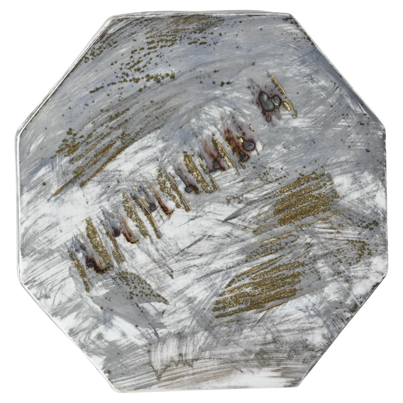 Vaso in porcellana dipinta, laboratorio La Borne, Francia, circa 1990