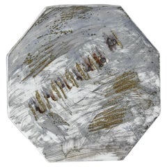 Vase aus bemaltem Porzellan, Werkstatt La Borne, Frankreich, um 1990