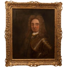 Painted Portrait of a Man in Suit of Armour, England, circa 1750