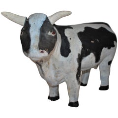Painted Pottery  Folk Art Cow