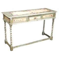 Used Painted Primitive Console Table