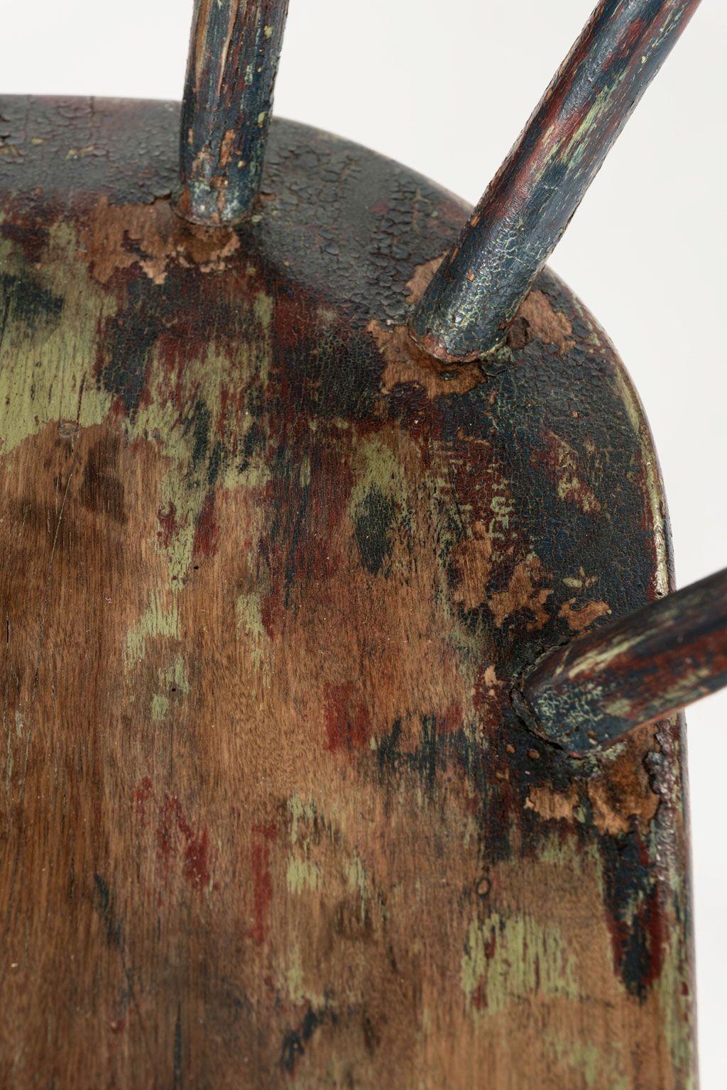 Gallese Poltrona Windsor primitiva gallese dipinta in vendita