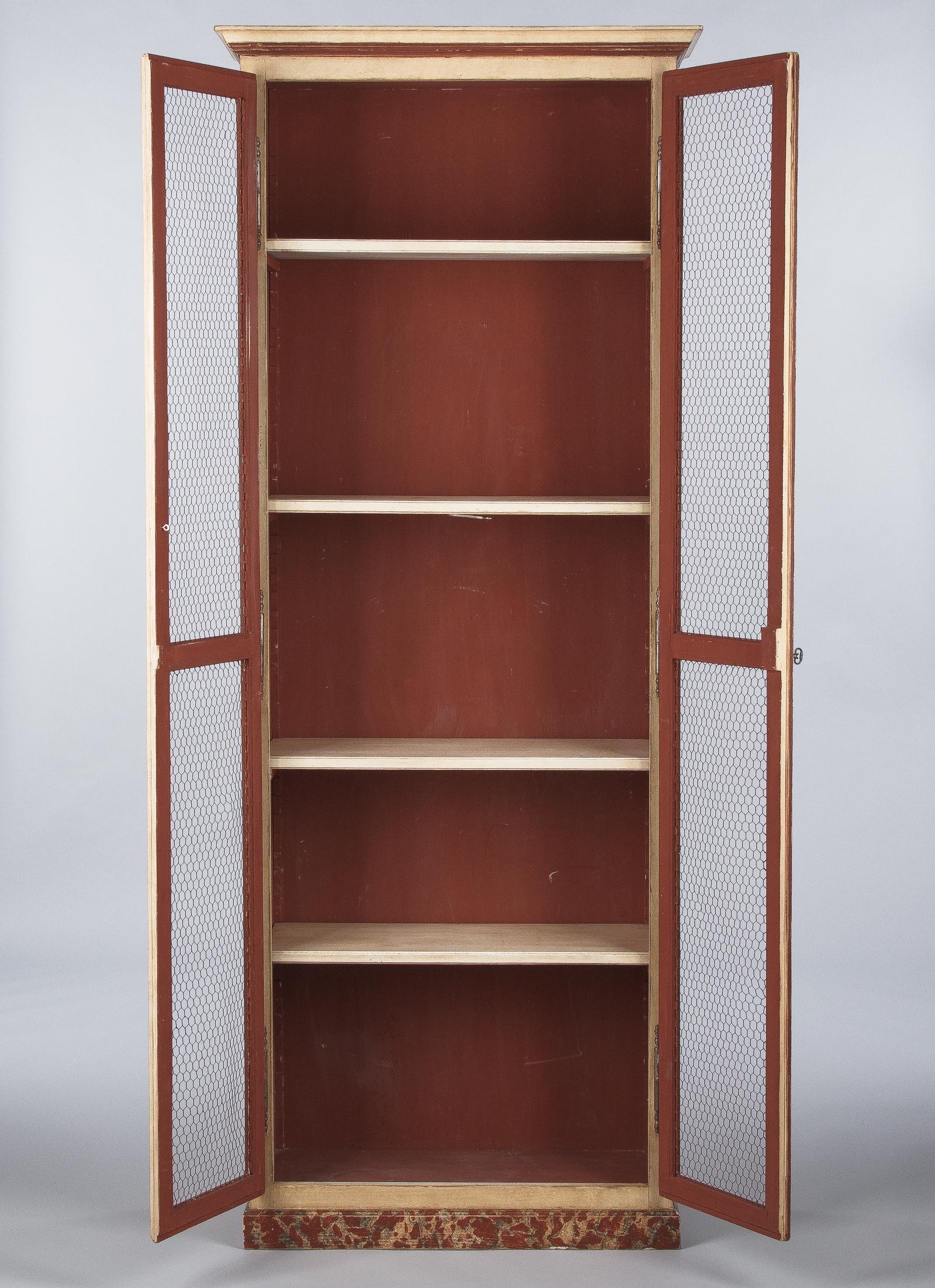 Painted Provencal Vitrine Bookcase, France Midcentury 3