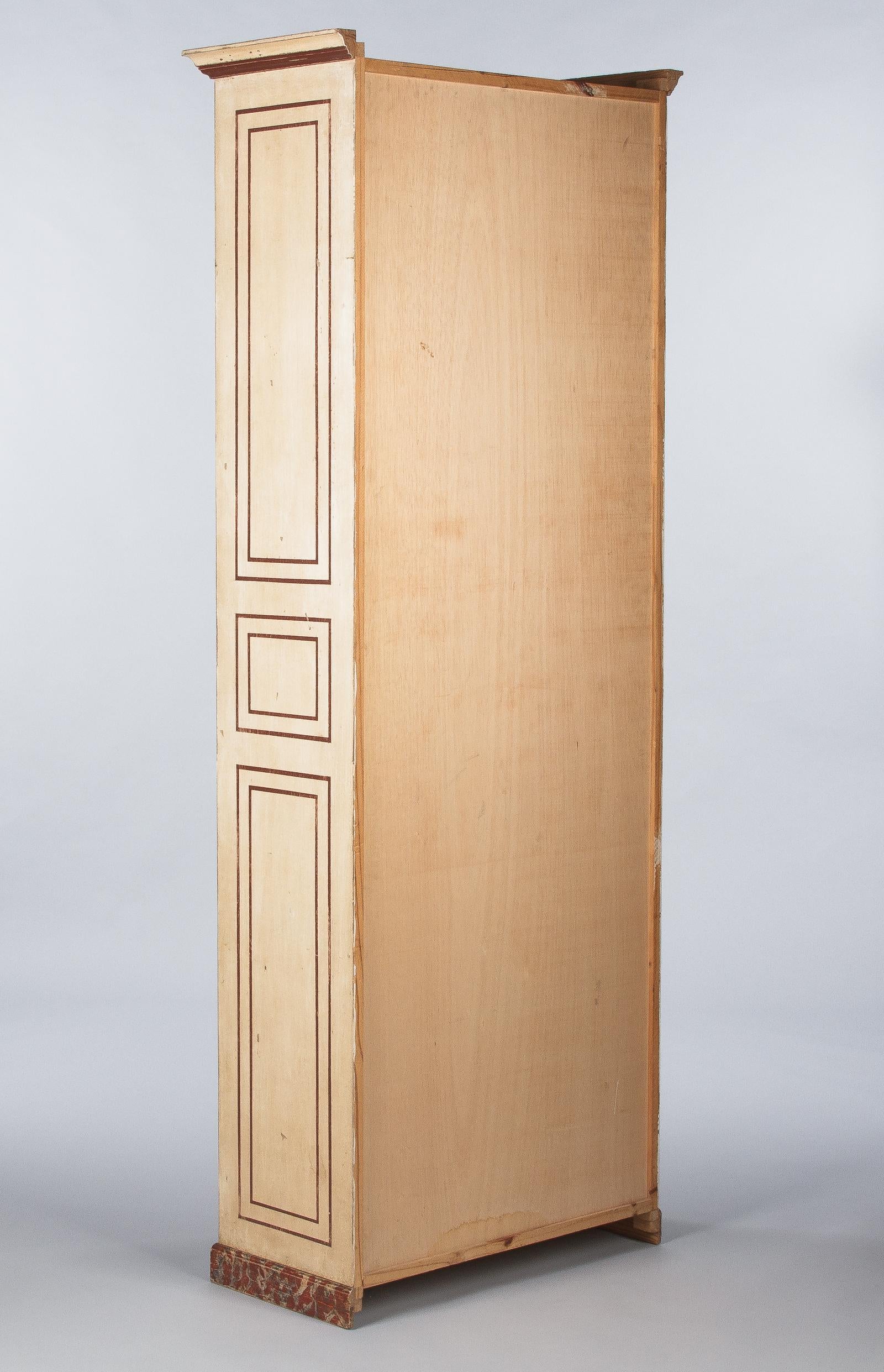 Painted Provencal Vitrine Bookcase, France Midcentury 11