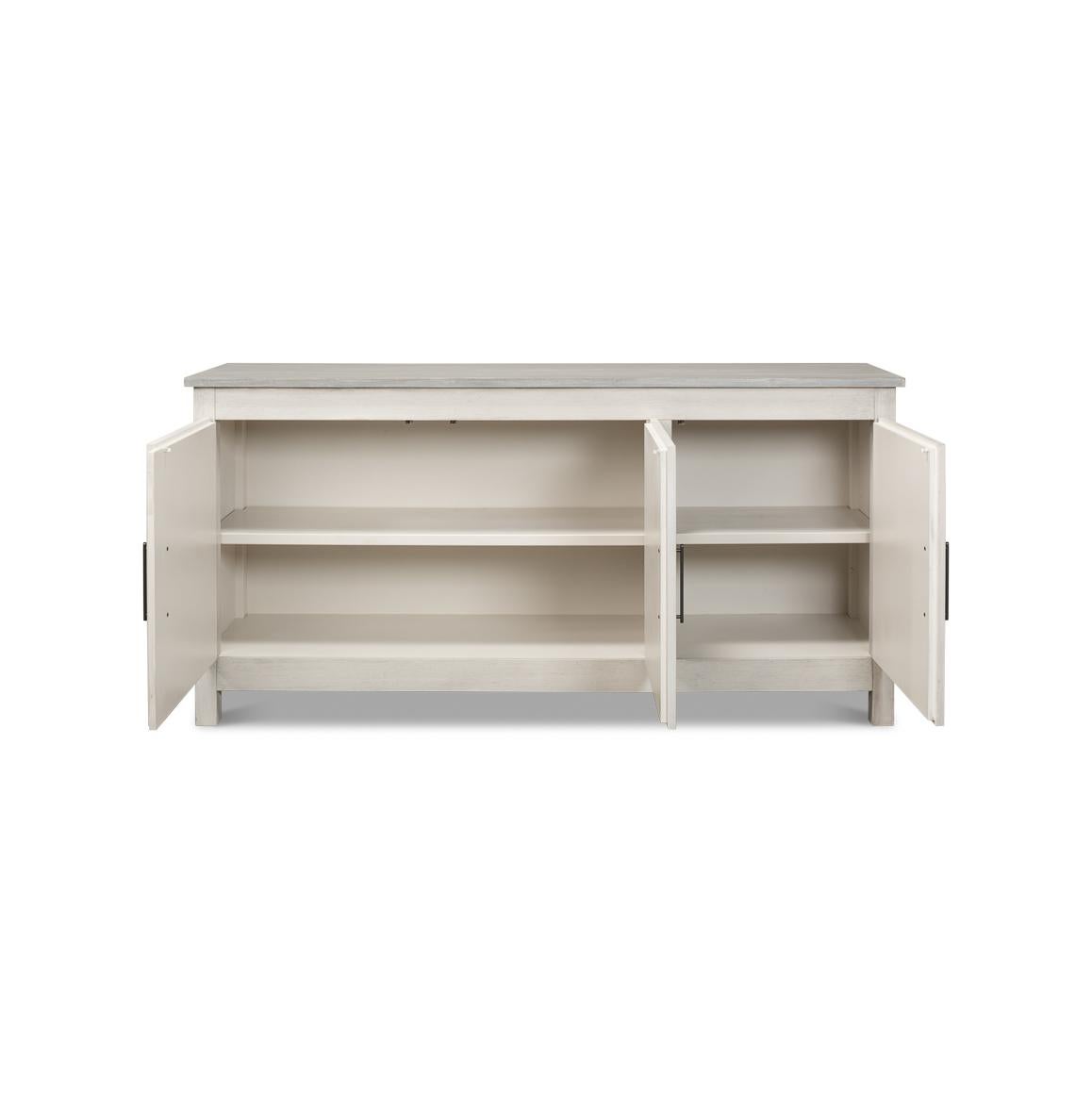 French Provincial Painted Provincial Buffet Sideboard For Sale
