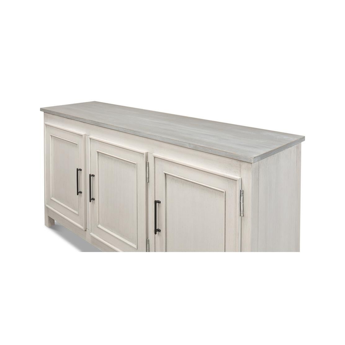 Asian Painted Provincial Buffet Sideboard For Sale