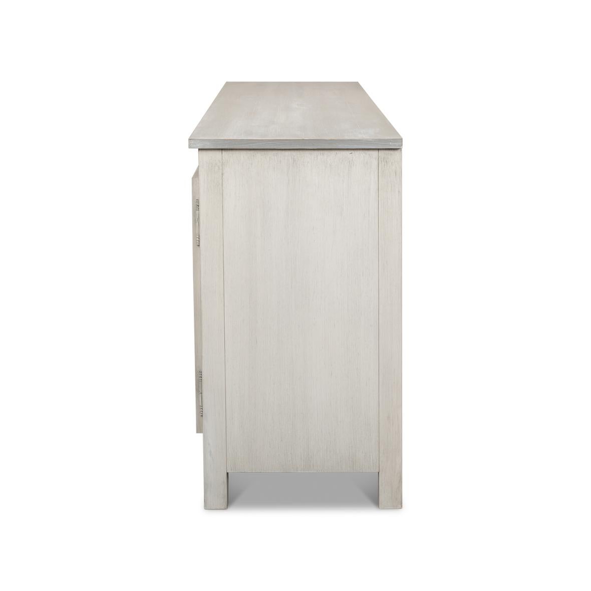 Wood Painted Provincial Buffet Sideboard For Sale