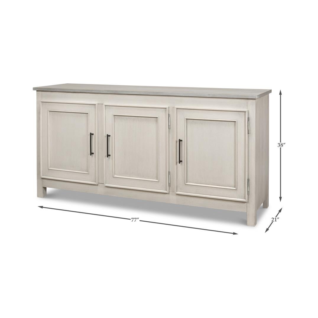 Painted Provincial Buffet Sideboard For Sale 2