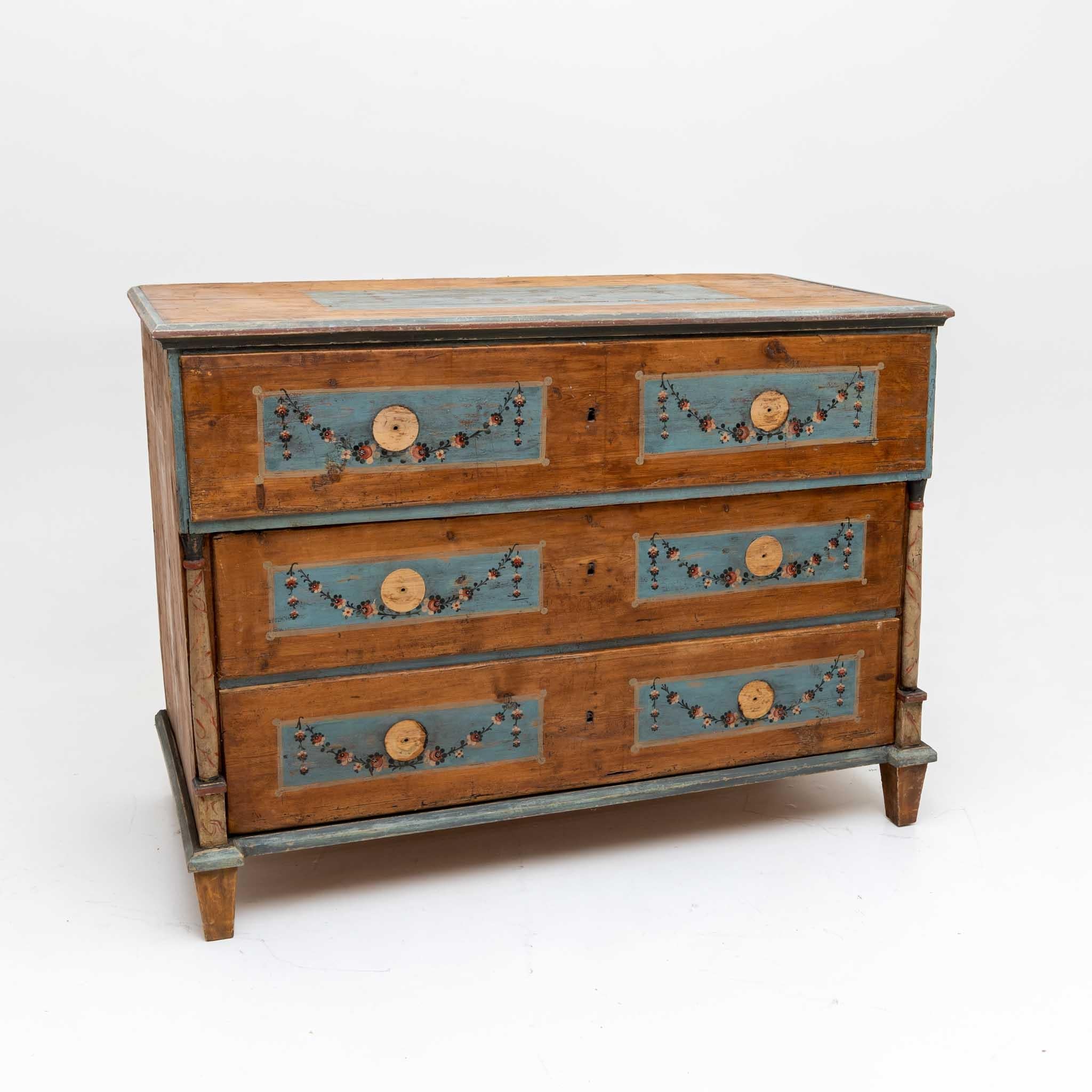 Painted Provincial Chest of Drawers, 1st Half 19th Century 2