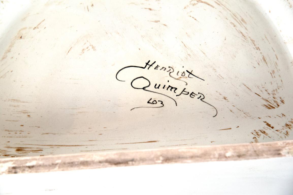 Painted Quimper Lavabo, circa 1880 In Good Condition For Sale In Salt Lake City, UT