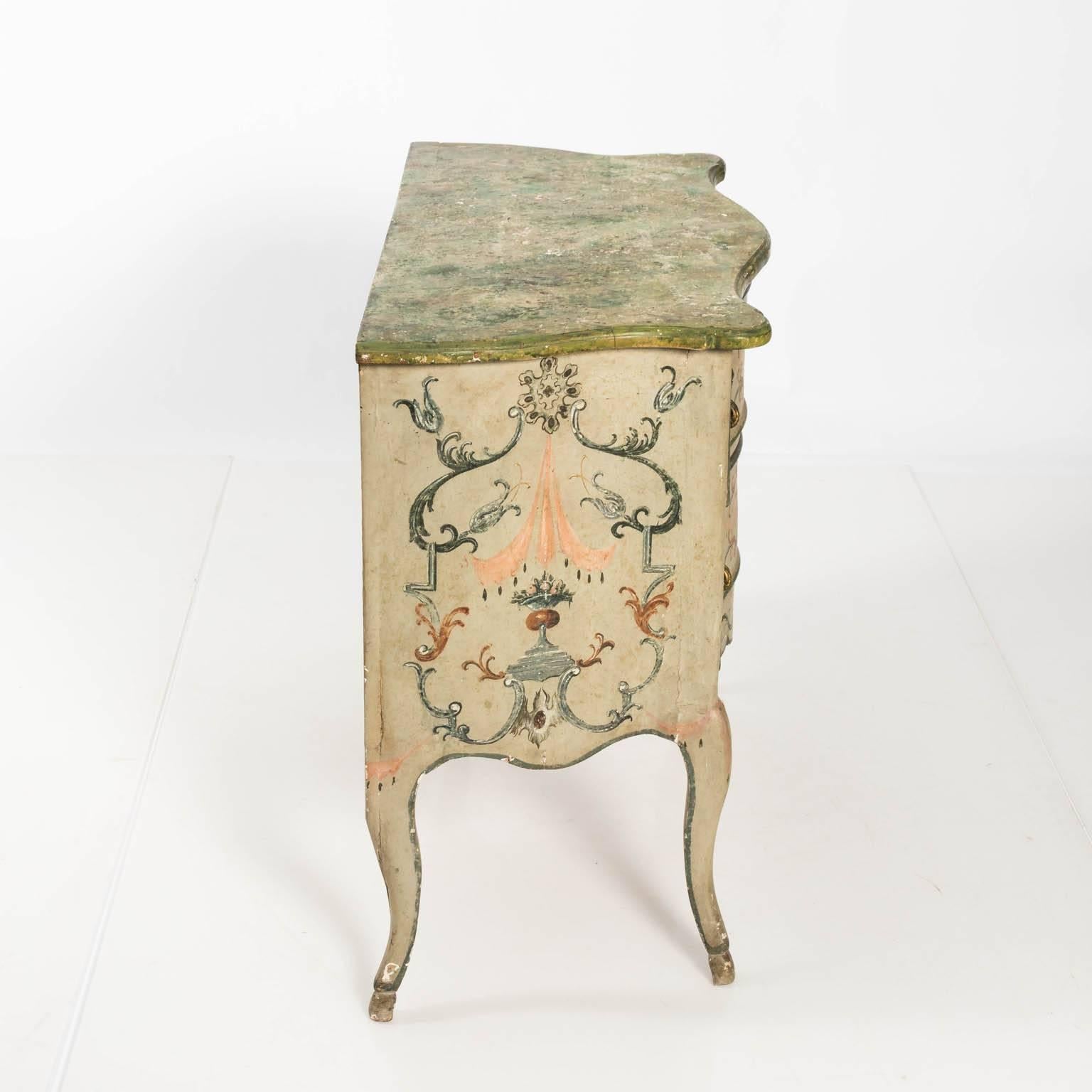 Painted Rococo Style Chest of Drawers 5