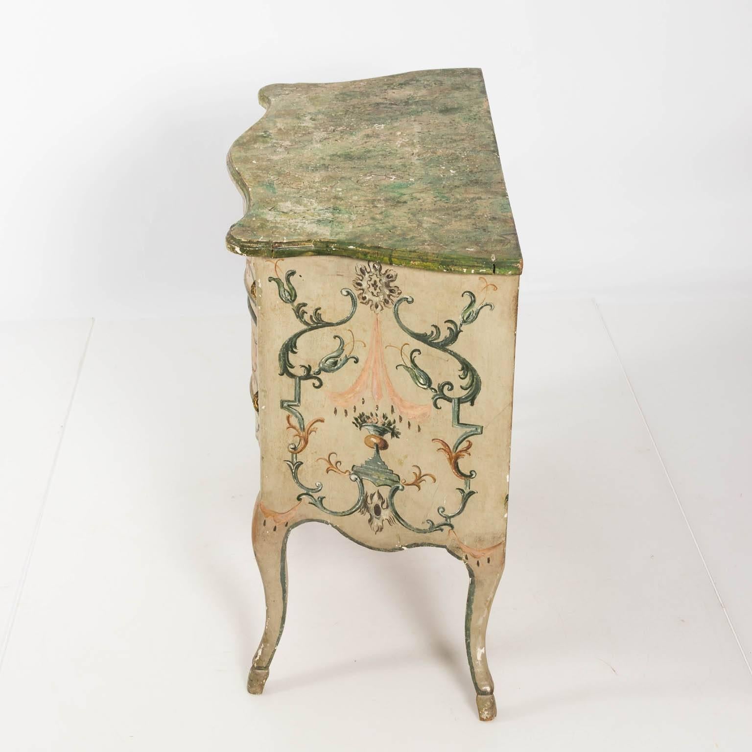 Painted Rococo Style Chest of Drawers 9