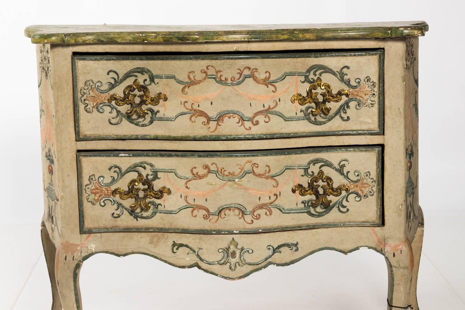 Painted Rococo Style Chest of Drawers 13