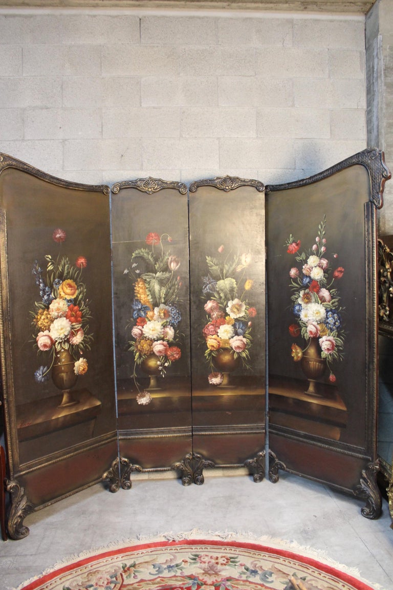 Painted Room Divider France, Early xx. Century For Sale at 1stDibs