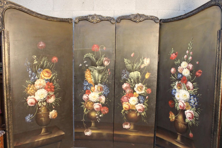 Painted Room Divider France, Early xx. Century For Sale at 1stDibs