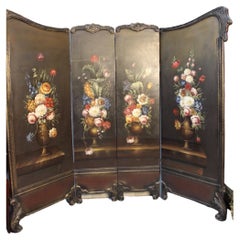 Antique Painted Room Divider France, Early xx. Century