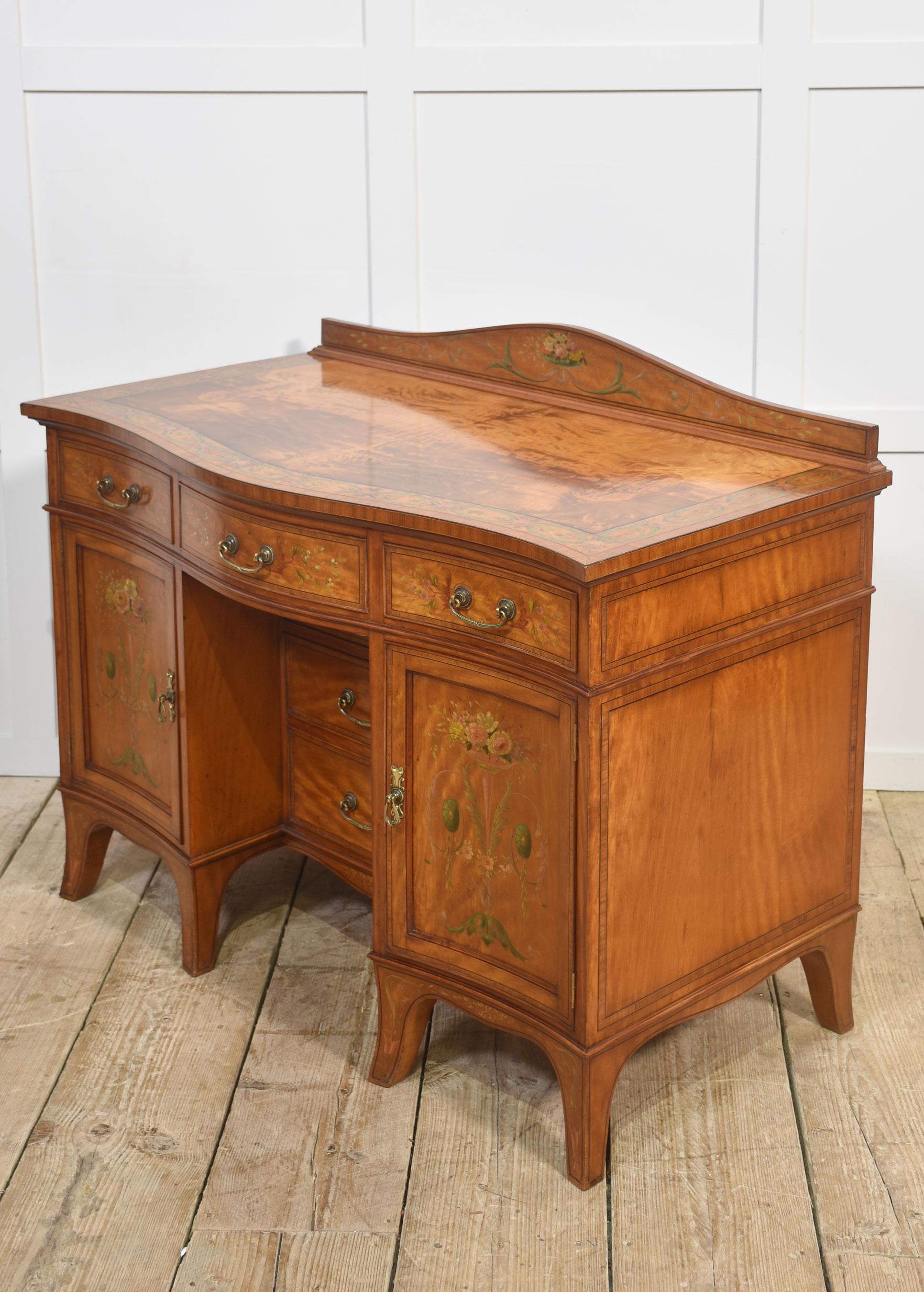 Painted Satinwood Dressing Table For Sale 8