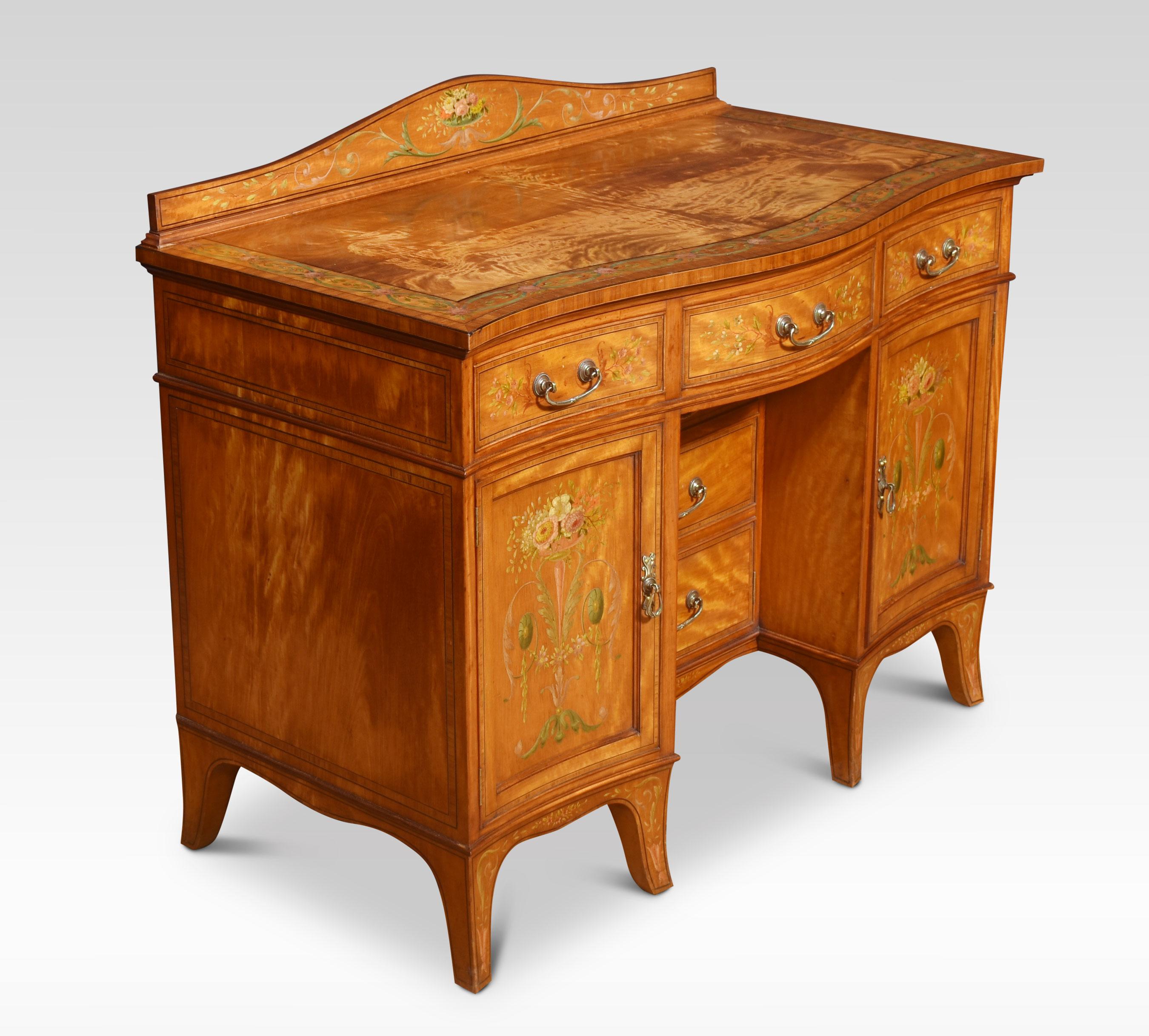 20th Century Painted satinwood dressing table For Sale