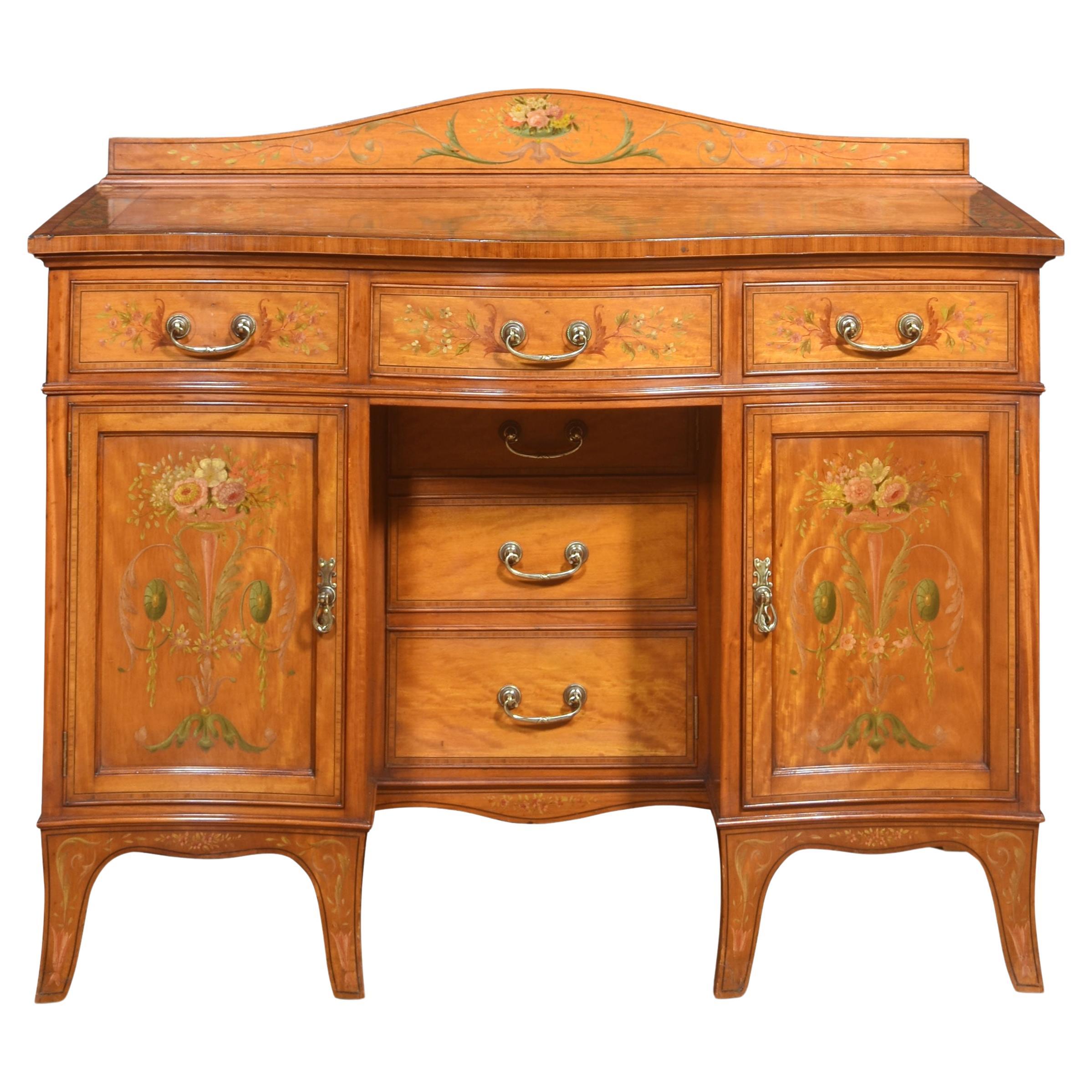 Painted satinwood dressing table For Sale