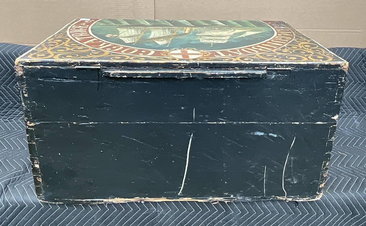 Painted Sea Chest from H.M. Gunboat Cockatrice 3