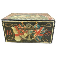Painted Sea Chest from H.M. Gunboat Cockatrice