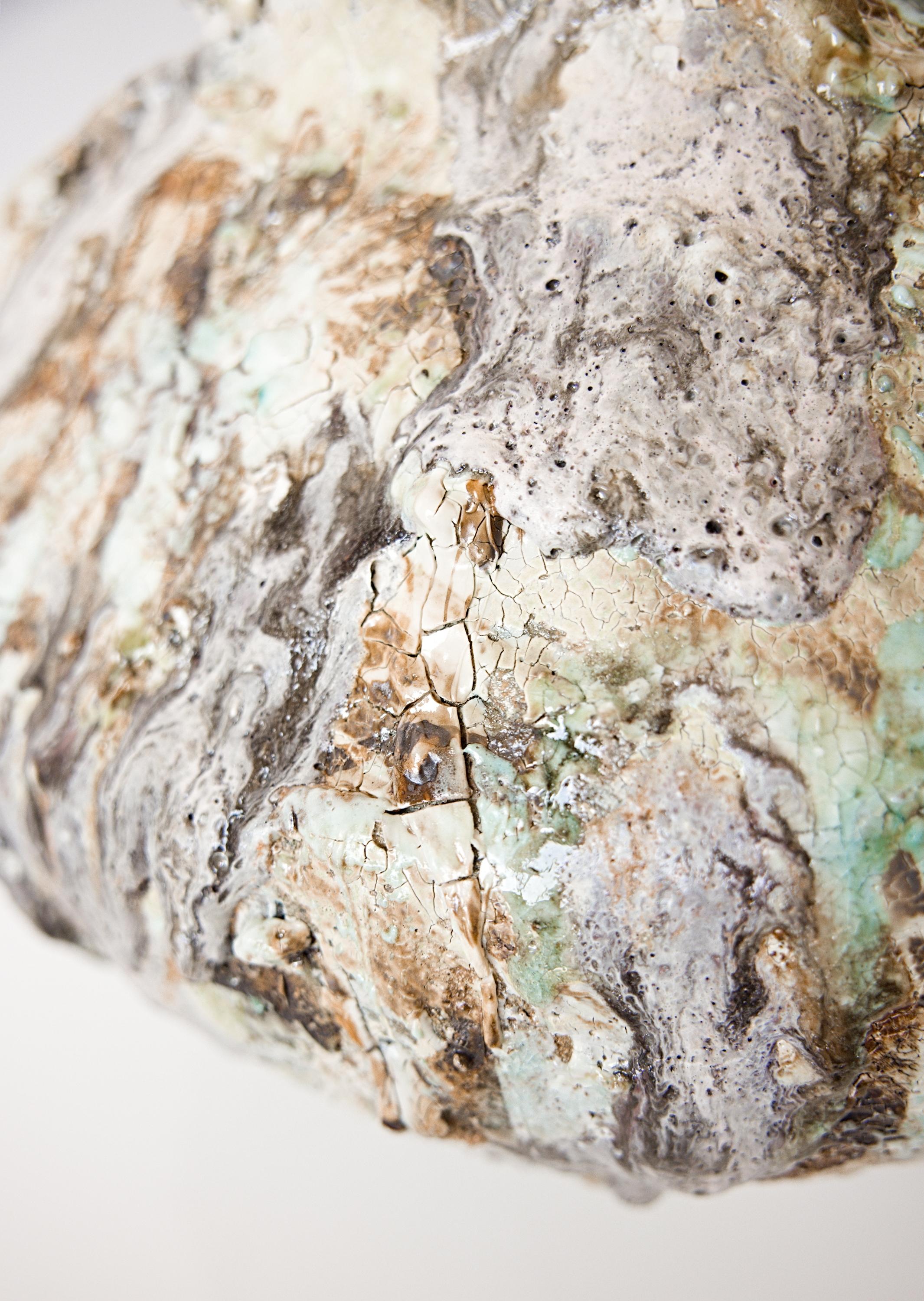 Painted  Series- Moon Vessel handmade stoneware vase For Sale 3