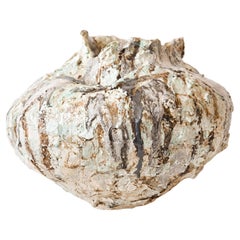 Painted  Series- Moon Vessel handmade stoneware vase