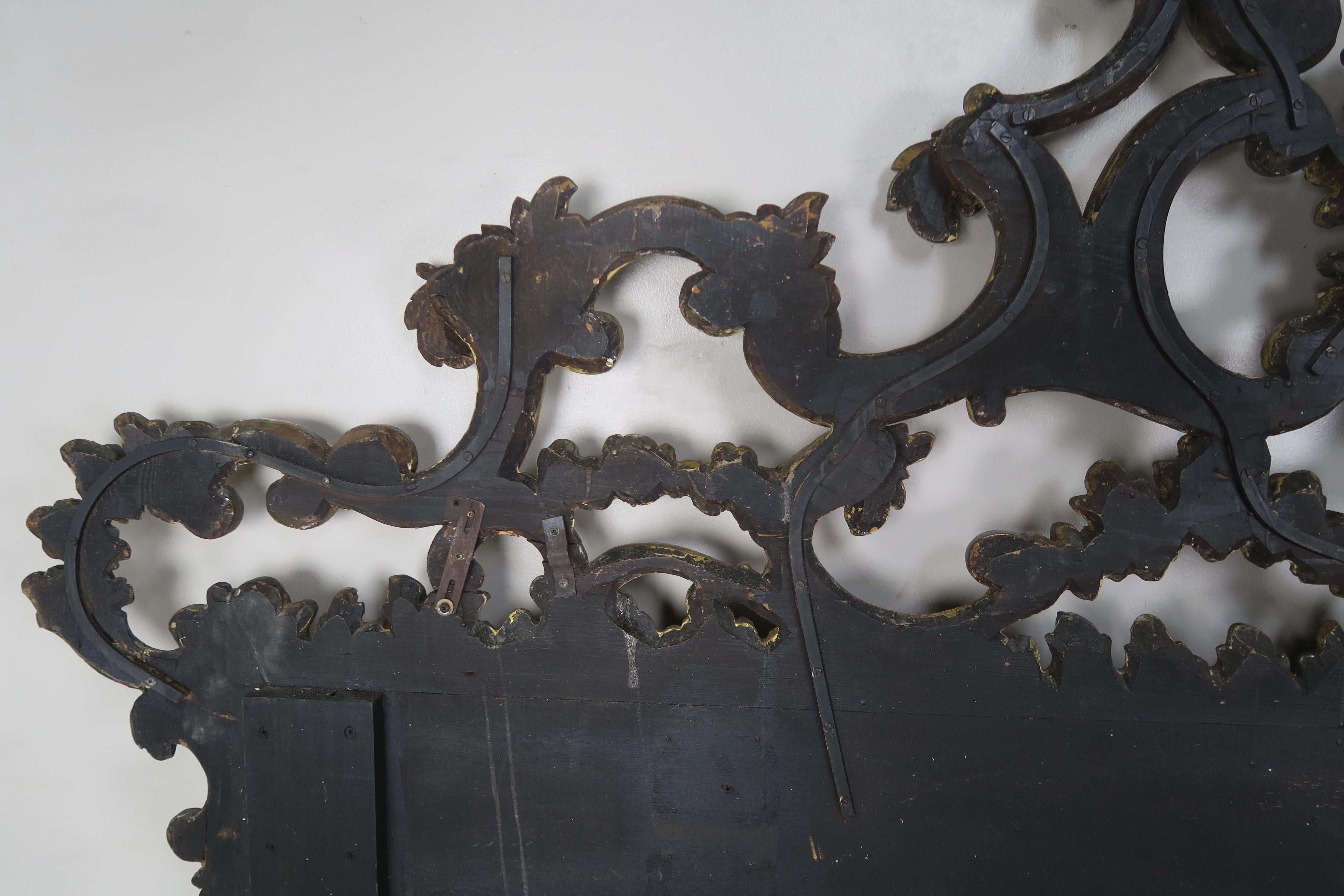 Painted and Silver Gilt Rococo Style Headboard, circa 1930s 2