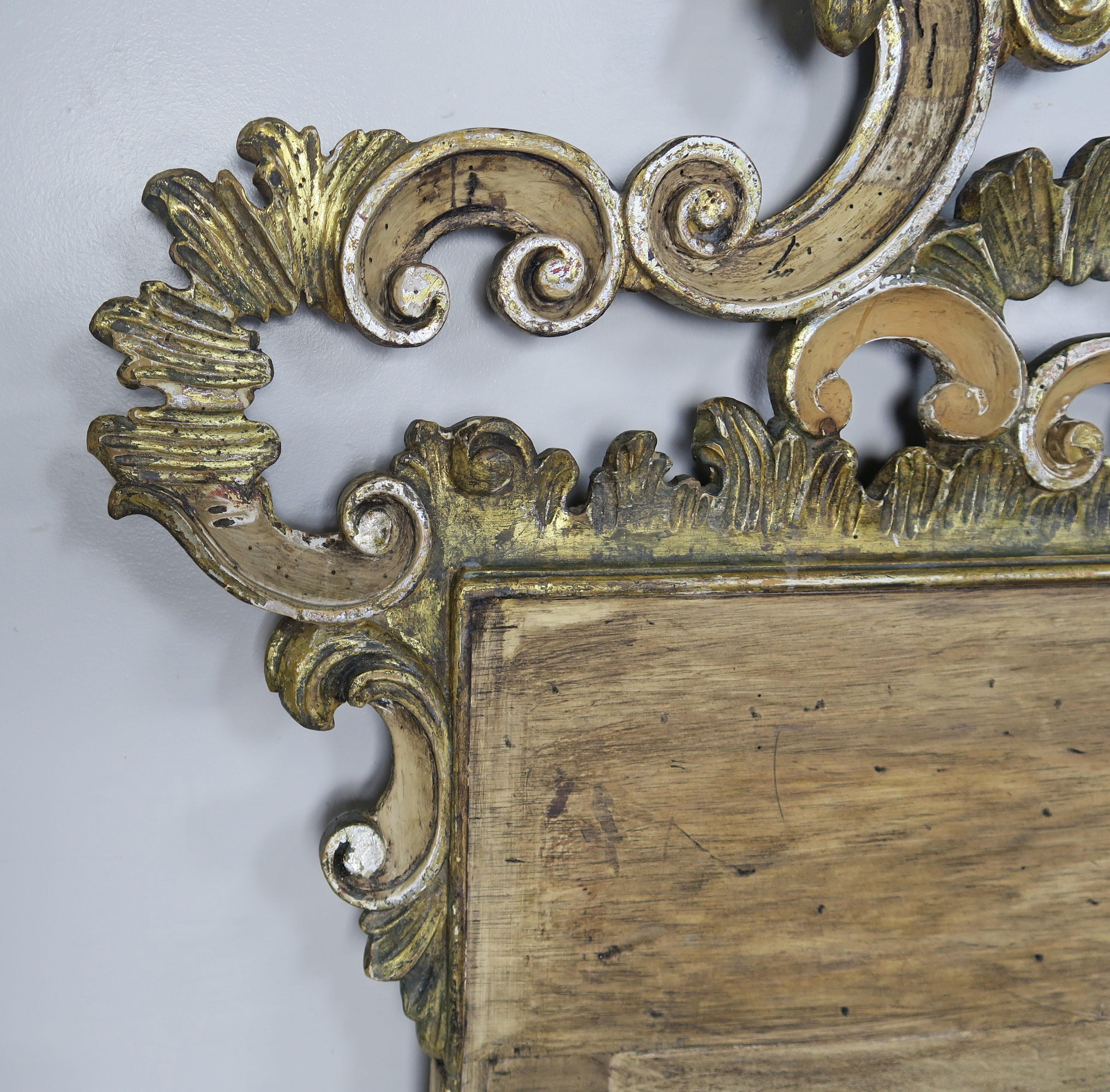 French Painted and Silver Gilt Rococo Style Headboard, circa 1930s