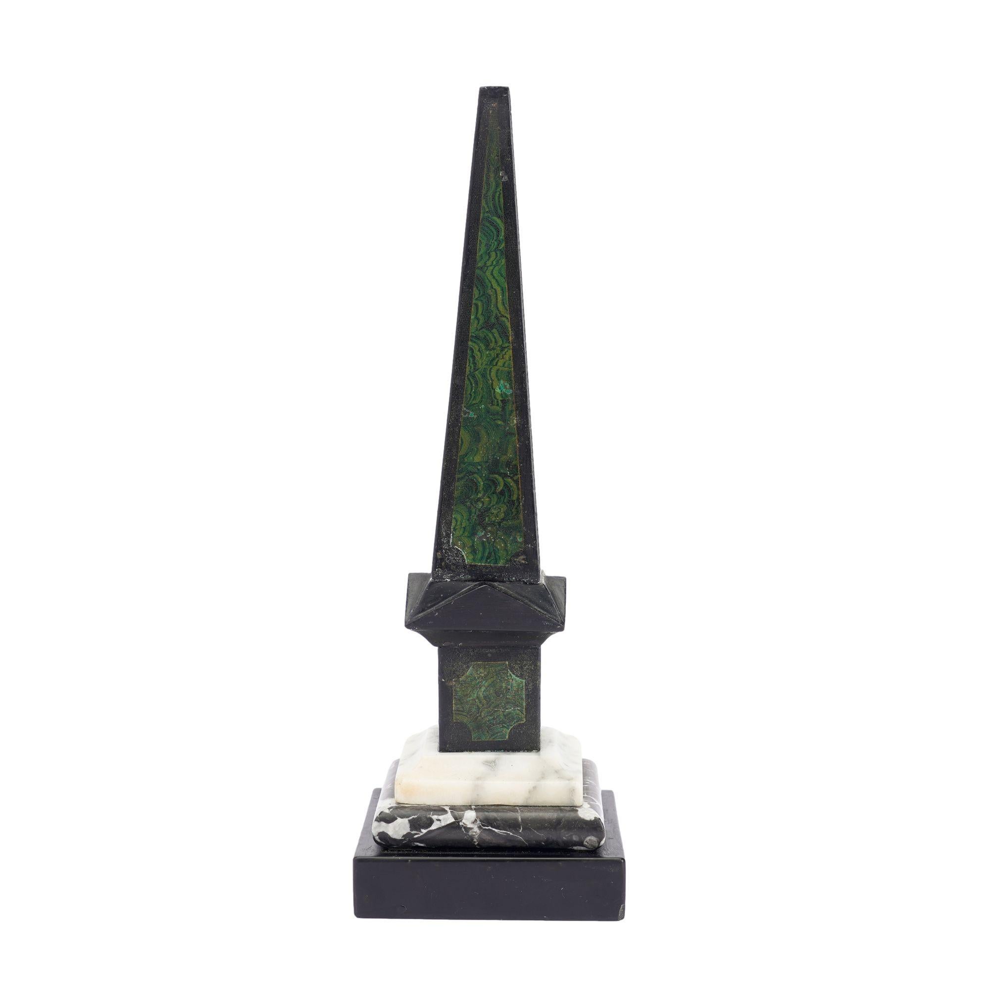Painted Slate & Marble Obelisk, 1840 For Sale 3