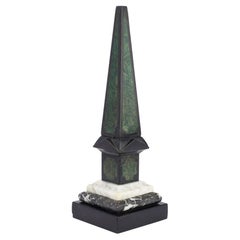 Bemalter Obelisk aus Schiefer und Marmor, 1840