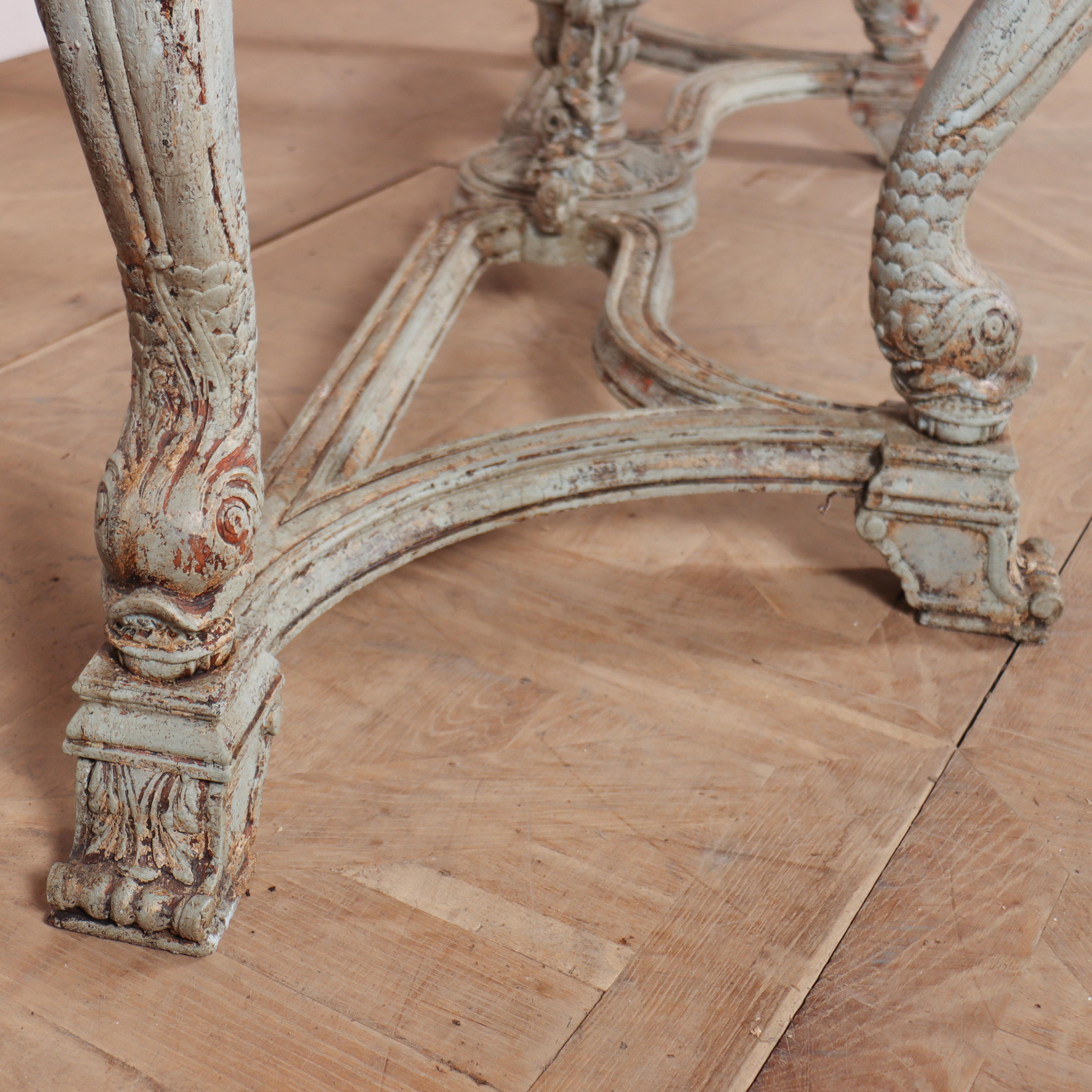 Painted Spanish Console Table In Good Condition For Sale In Leamington Spa, Warwickshire
