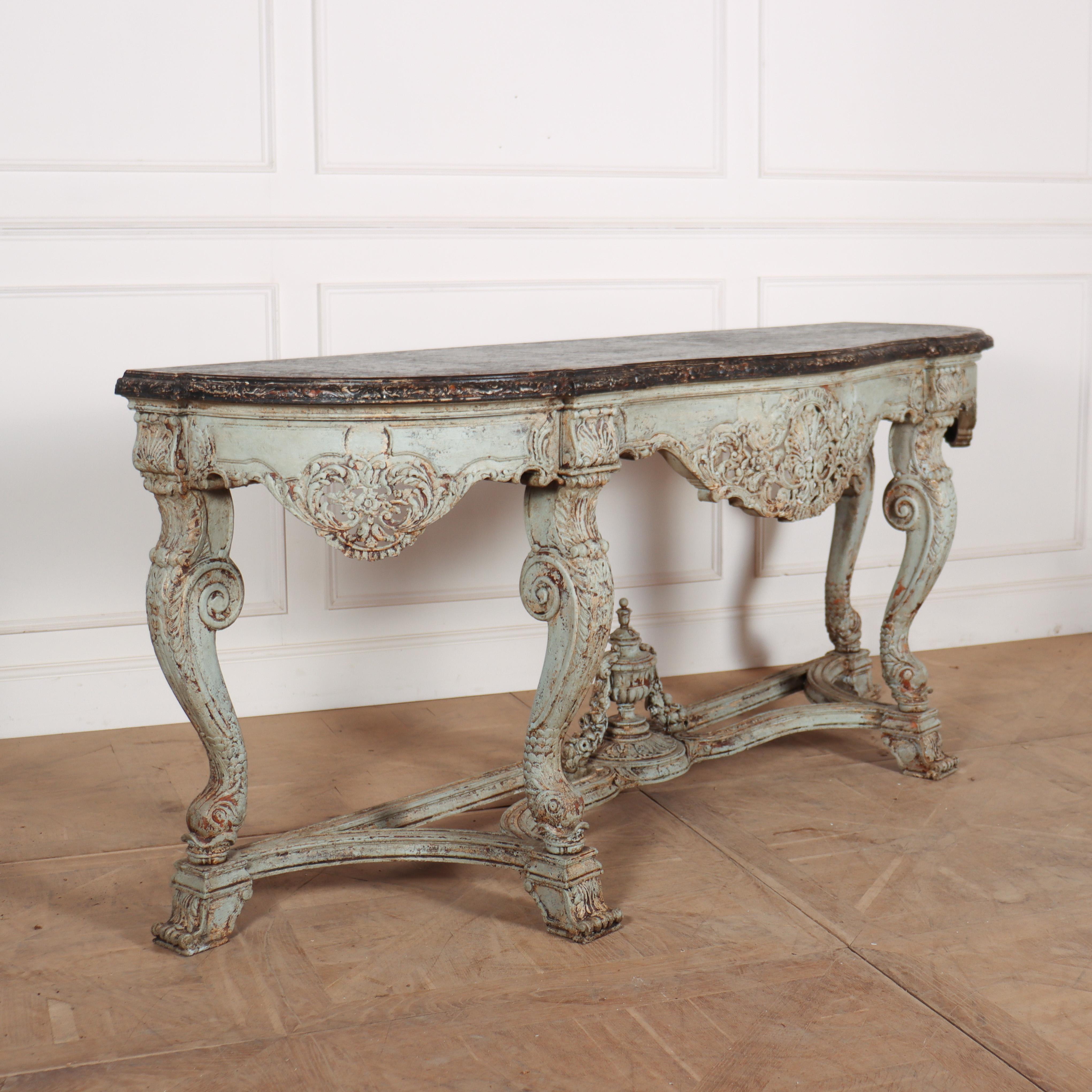 Oak Painted Spanish Console Table For Sale