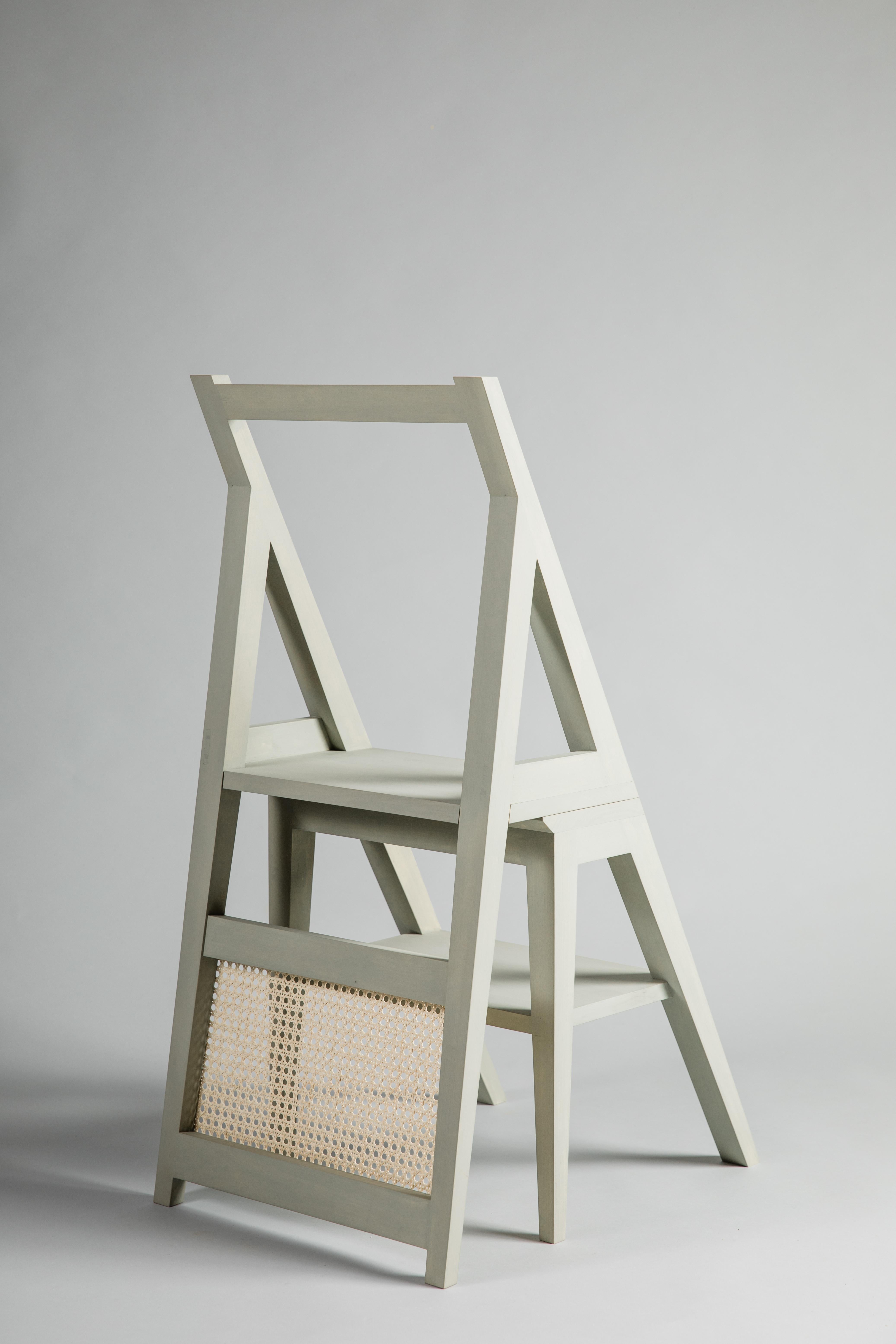 The transforming chair/step stool has been around since the 1700s and continues to be useful to this day. This version is a modern take on the Classic model. It is great for small spaces where you need to reach objects in high places and also
