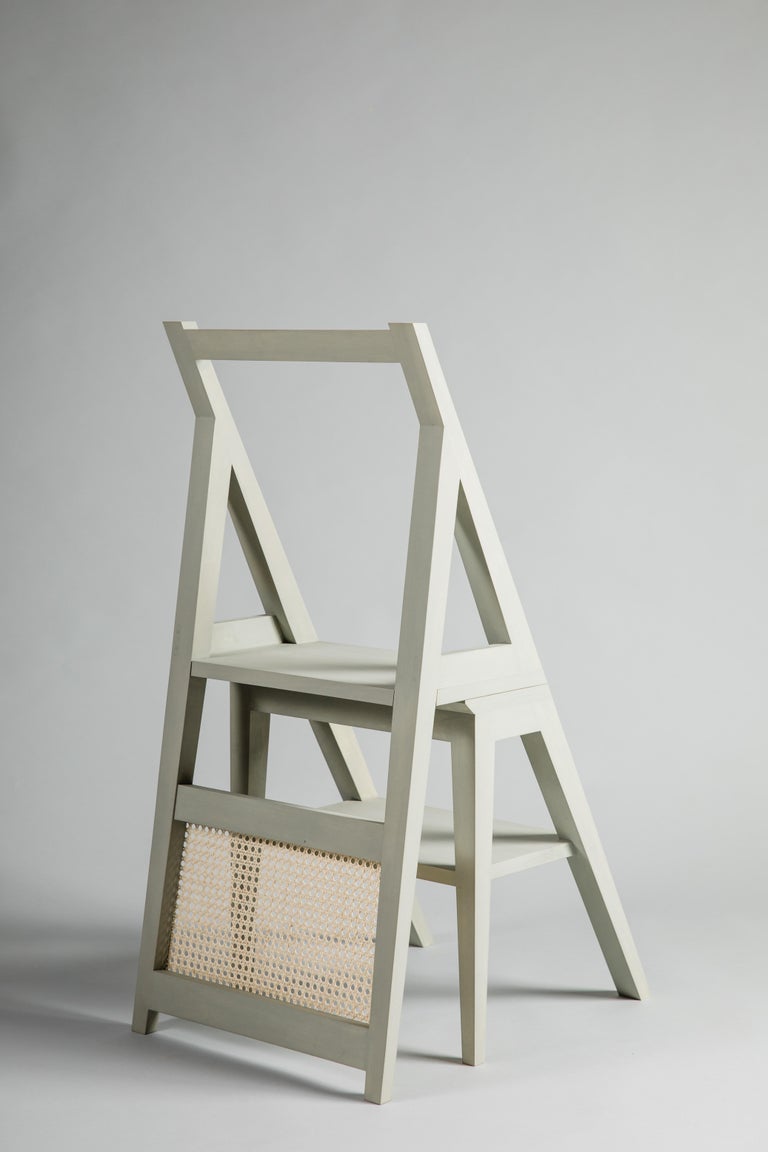 Painted Stepladder Chair Library Chair, Transforming Chair and Step