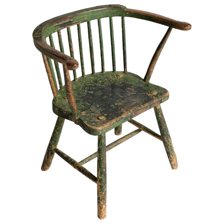 Painted Stick Chair, Wales 19th Century For Sale