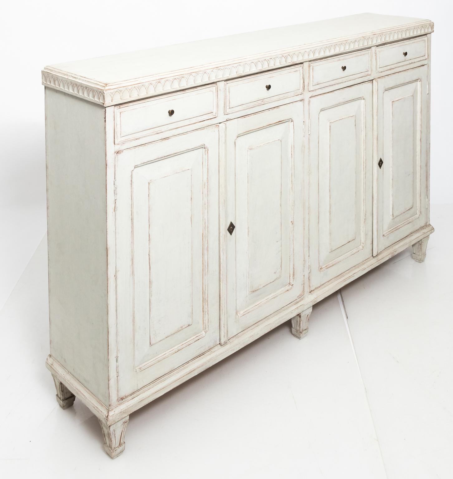 Painted Swedish Buffet Table, circa 1860s 4