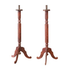 Painted Swedish Candlesticks