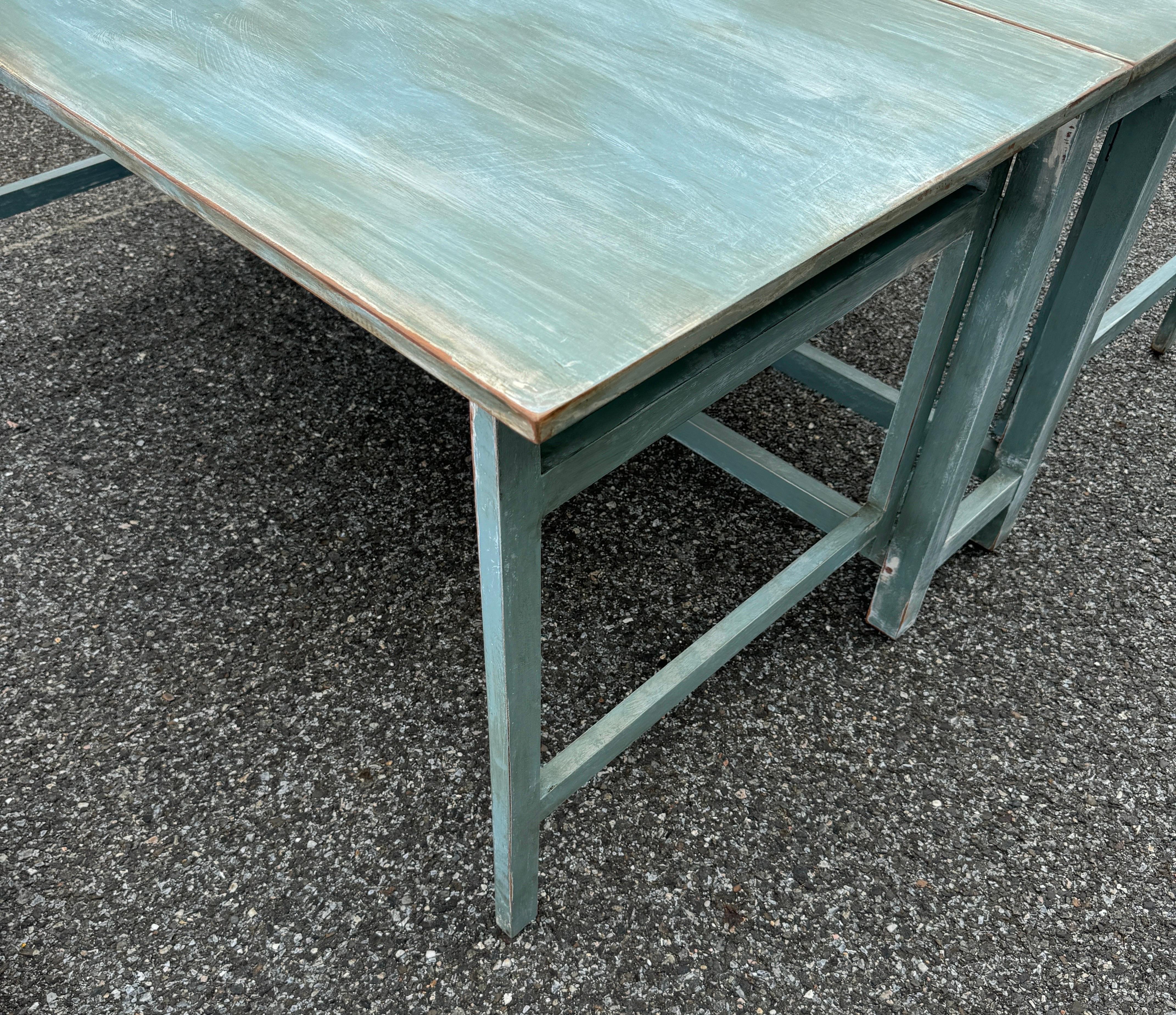 Painted Swedish Gustavian Style Drop Leaf Gate Leg Table For Sale 5