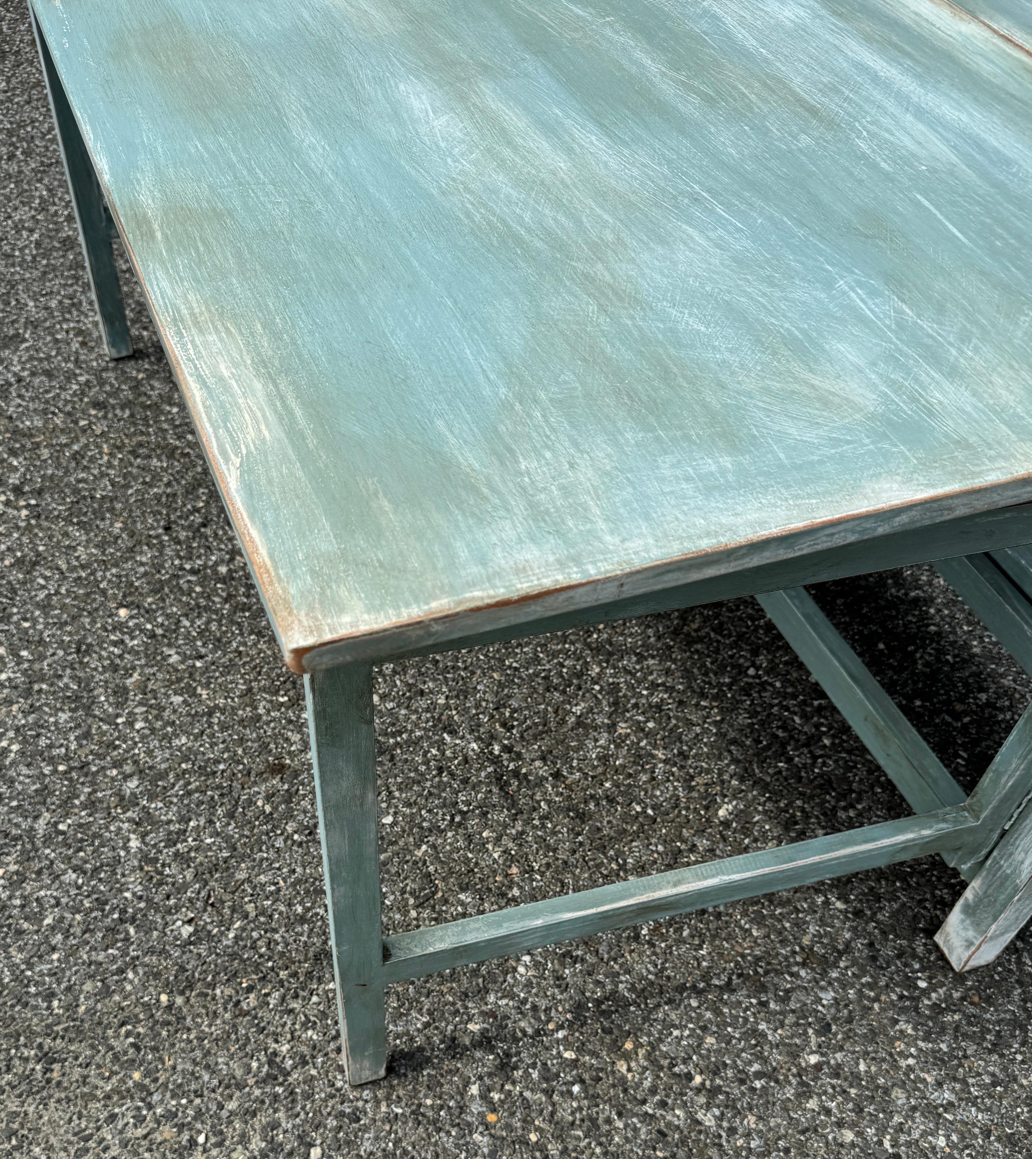 Painted Swedish Gustavian Style Drop Leaf Gate Leg Table For Sale 11